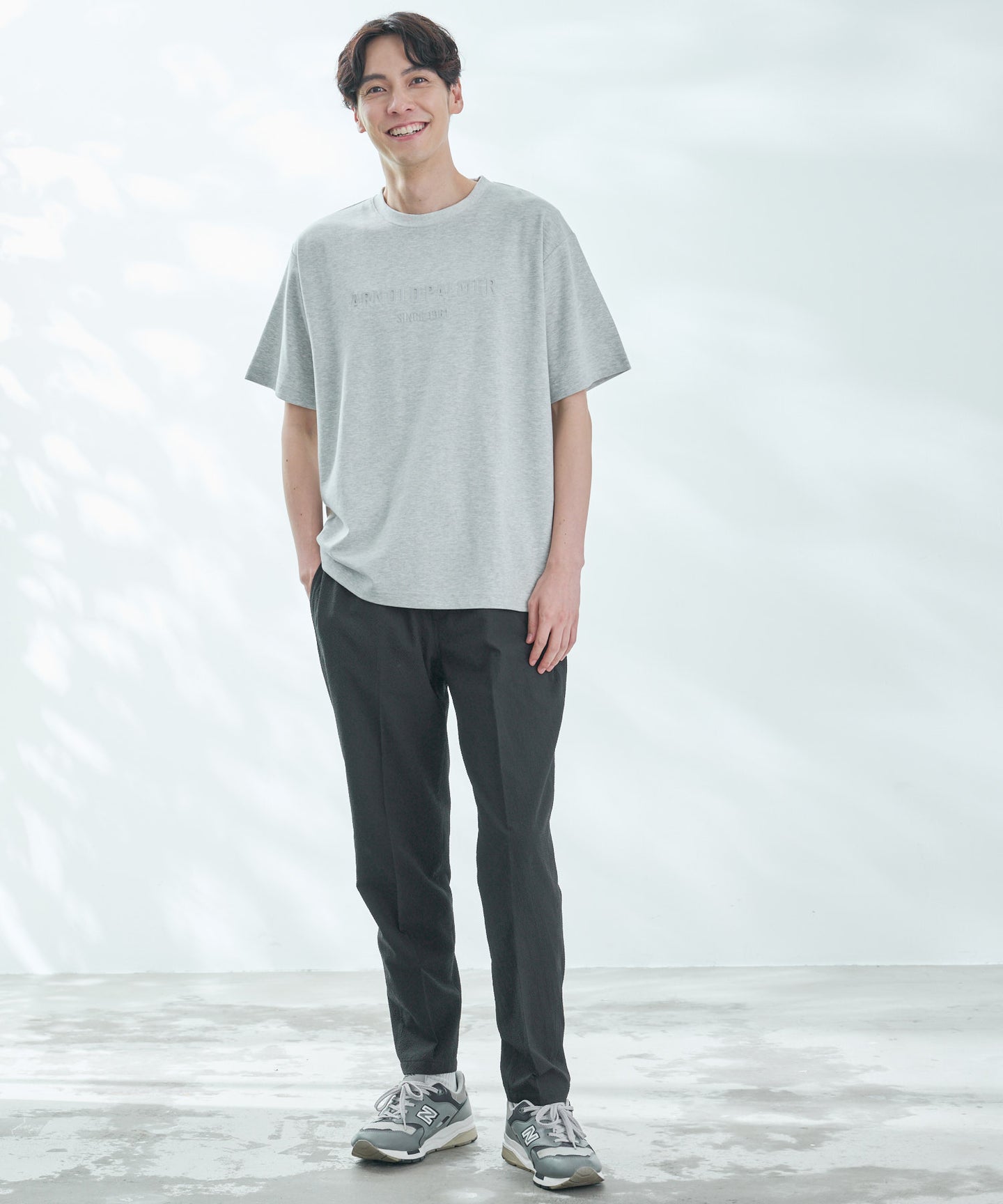 Arnold Palmer 【TIME SALE】【汗染み防止】シェア エンボスプリントTシャツ